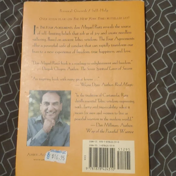 asALE📚The Four Agreements a Toltec Wisdom Book - Picture 2 of 2